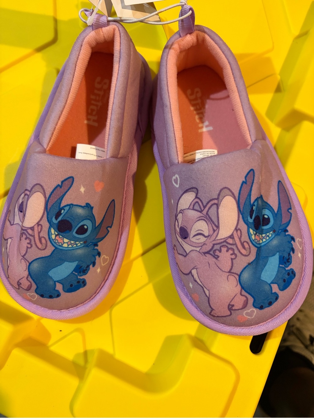 Disney Purple Stitch & Angel Kids Slip-On Shoes